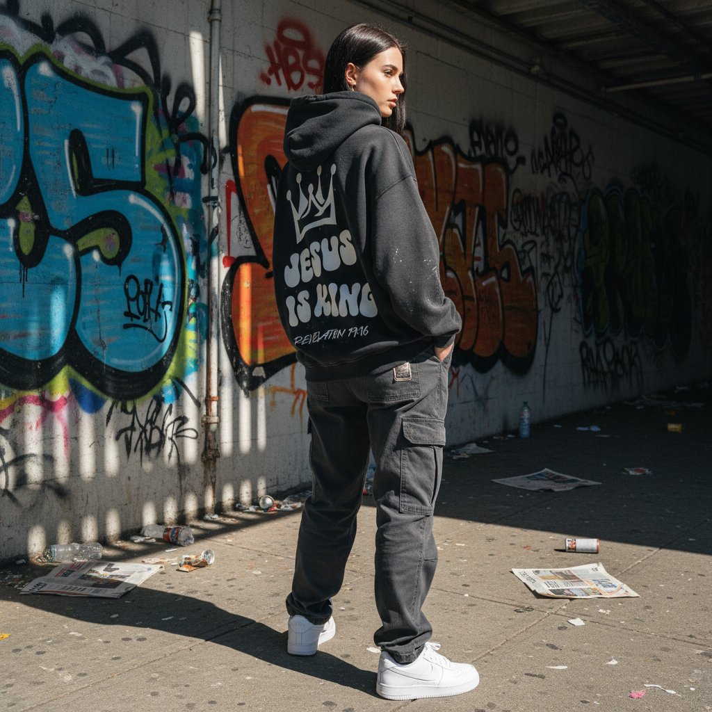 JESUS IS KING VINTAGE HOODIE