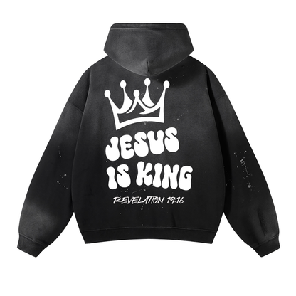 JESUS IS KING VINTAGE HOODIE