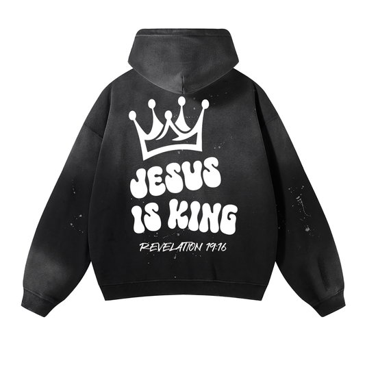 JESUS IS KING VINTAGE HOODIE