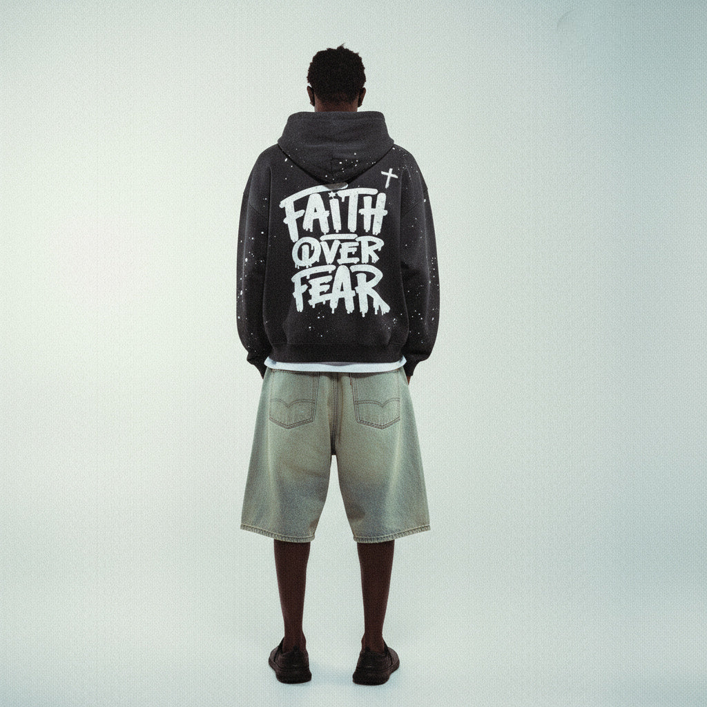 FAITH OVER FEAR VINTAGE HOODIE