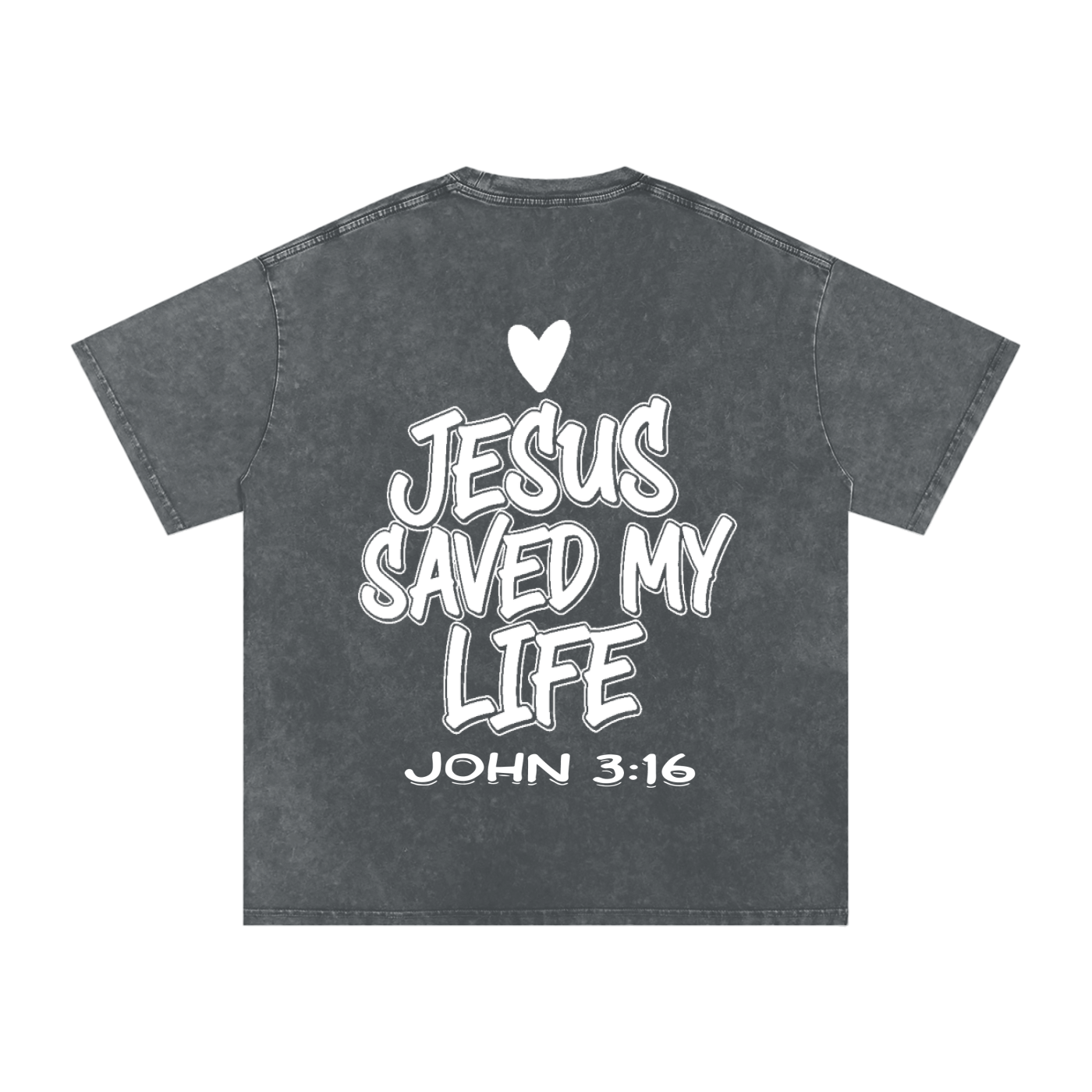 JESUS SAVED MY LIFE OVERSIZED T-SHIRT