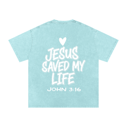 JESUS SAVED MY LIFE OVERSIZED T-SHIRT