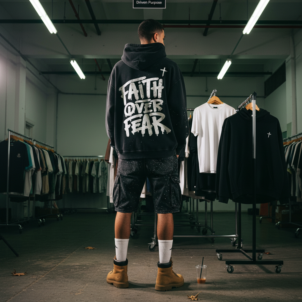 FAITH OVER FEAR VINTAGE HOODIE