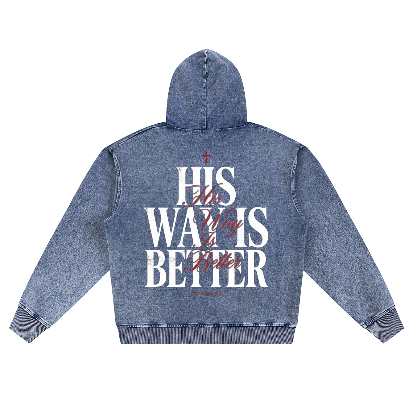 HIS WAY IS BETTER OVERSIZED ZIP-UP HOODIE