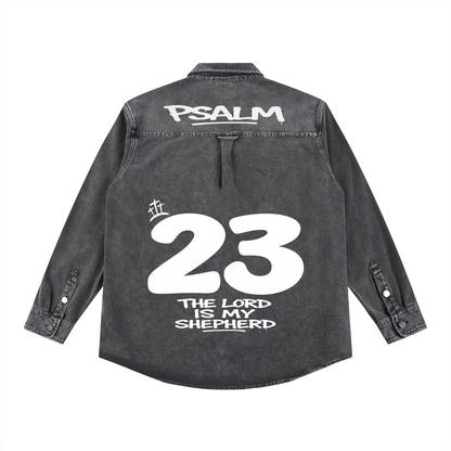 PSALM 23 DENIM VINTAGE JACKET