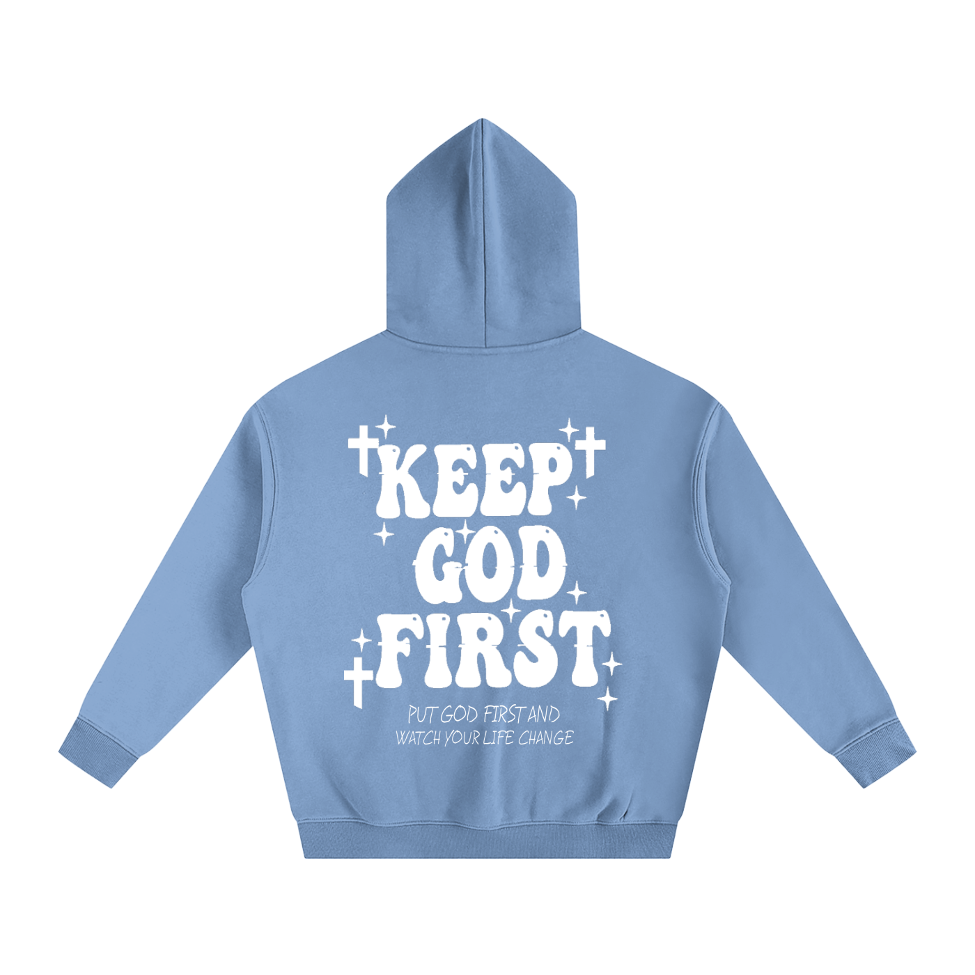 KEEP GOD FIRST FLEECE HOODIE