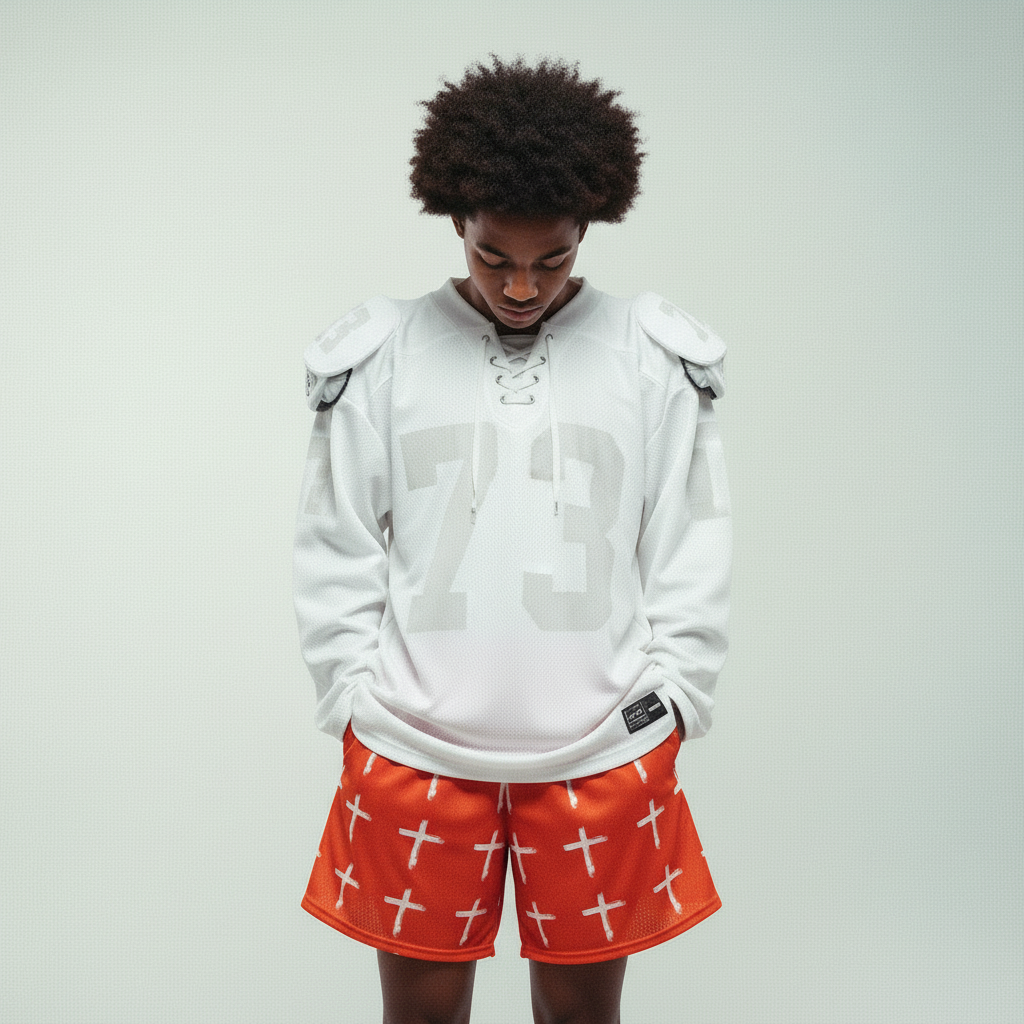 CROSS DP SHORTS (ORANGE)