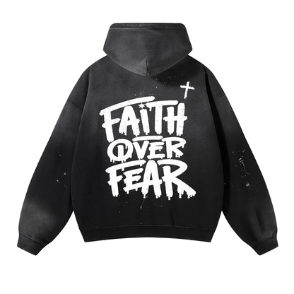 FAITH OVER FEAR VINTAGE HOODIE