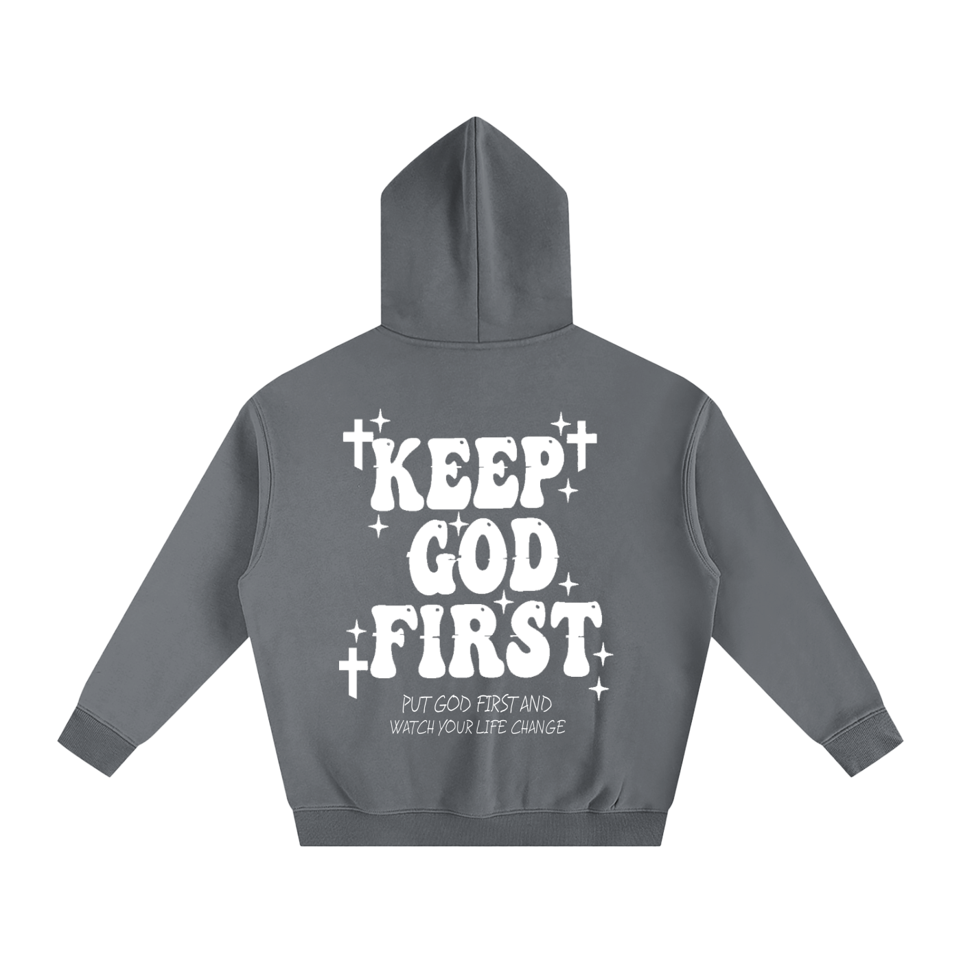 KEEP GOD FIRST FLEECE HOODIE