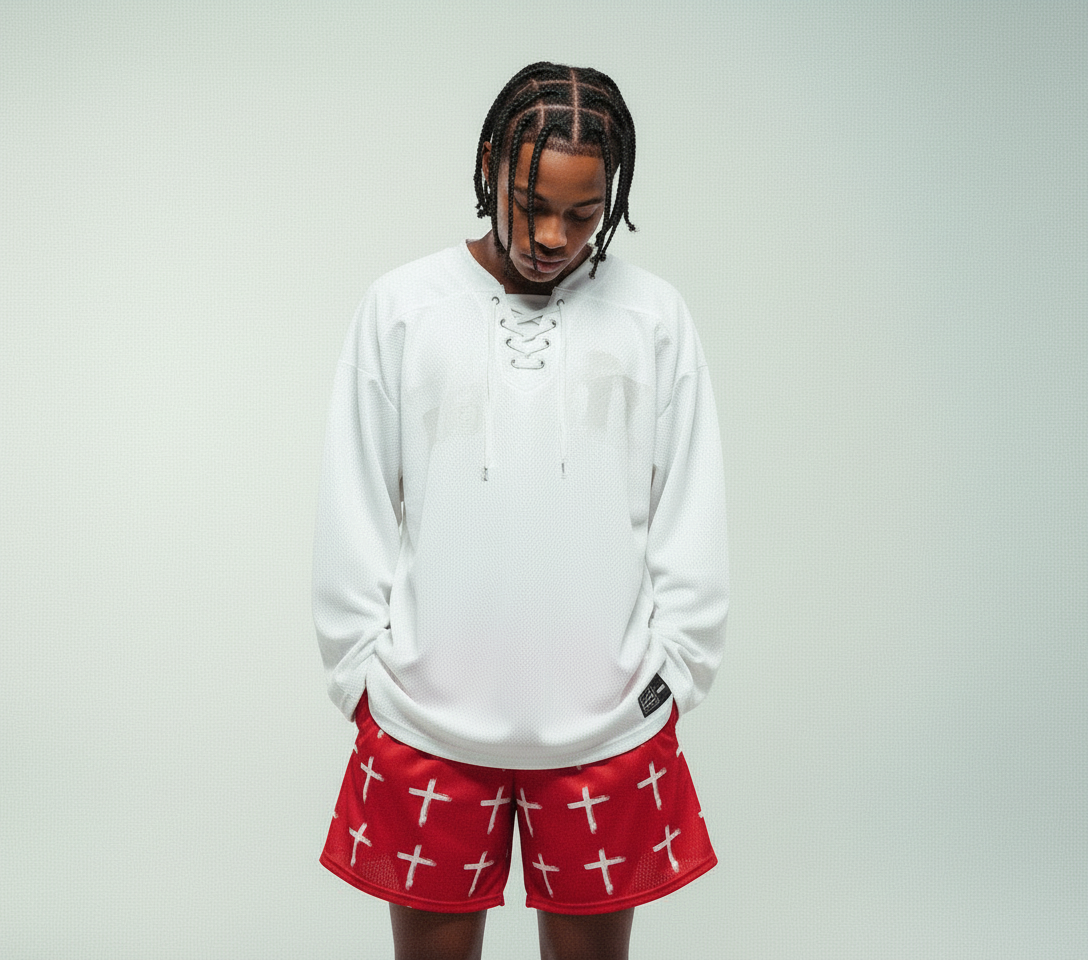 CROSS DP SHORTS (RED)