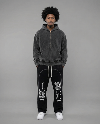 HIS WAY IS BETTER OVERSIZED ZIP-UP HOODIE