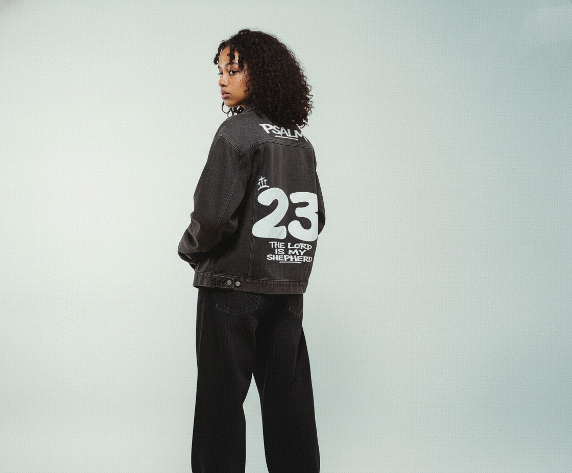 PSALM 23 DENIM VINTAGE JACKET