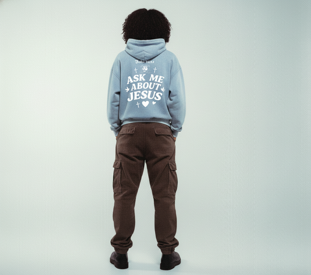 ASK ME ABOUT JESUS VINTAGE HOODIE