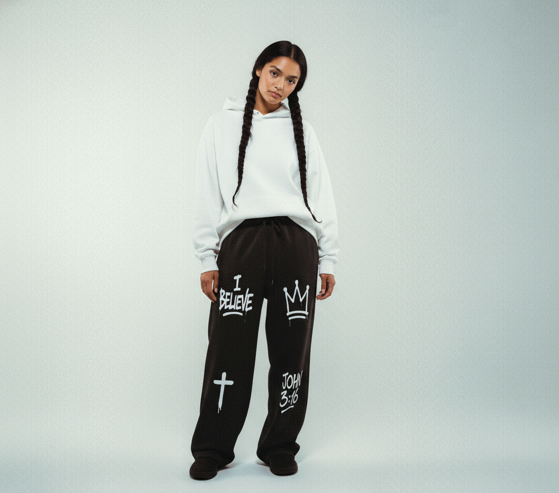 I BELIEVE JOHN 3:16 VINTAGE SWEATPANTS