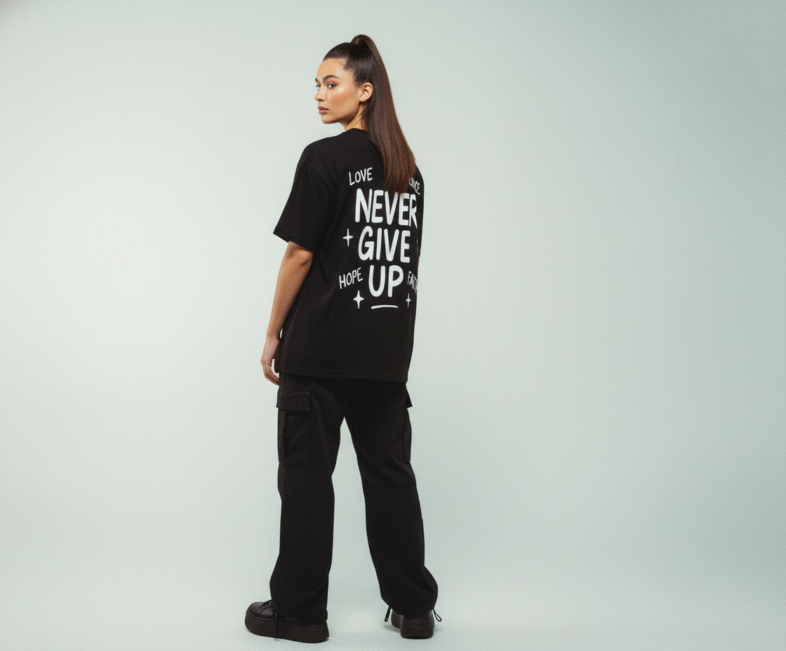 NEVER GIVE UP T-SHIRT