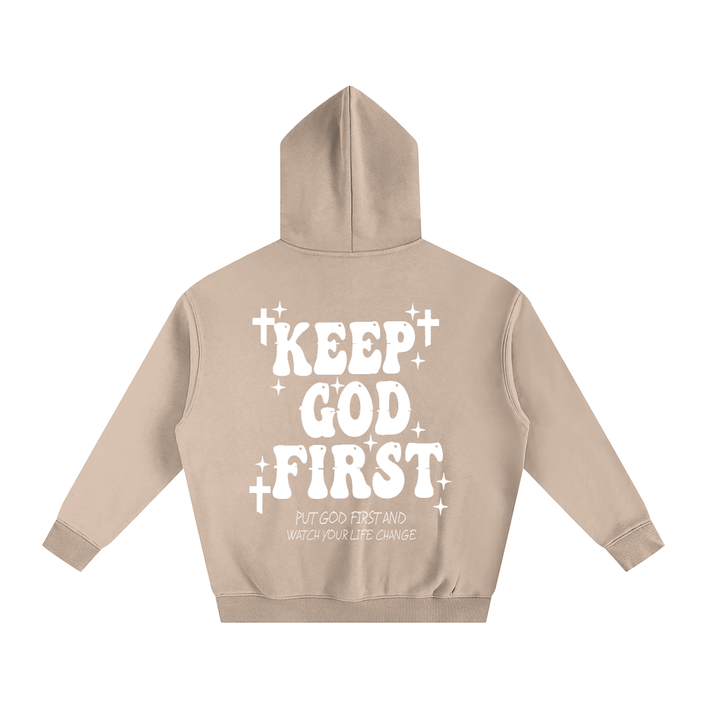 KEEP GOD FIRST FLEECE HOODIE