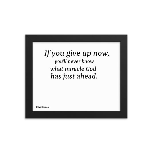 DRIVEN PURPOSE QUOTE POSTER FRAME