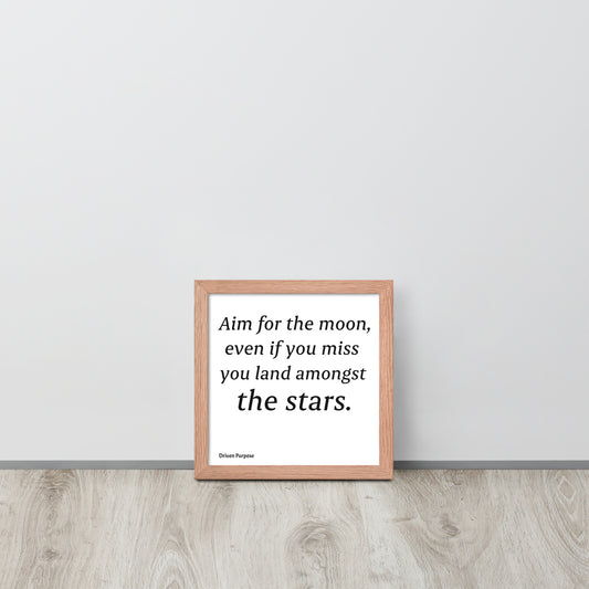 DRIVEN PURPOSE QUOTE POSTER FRAME