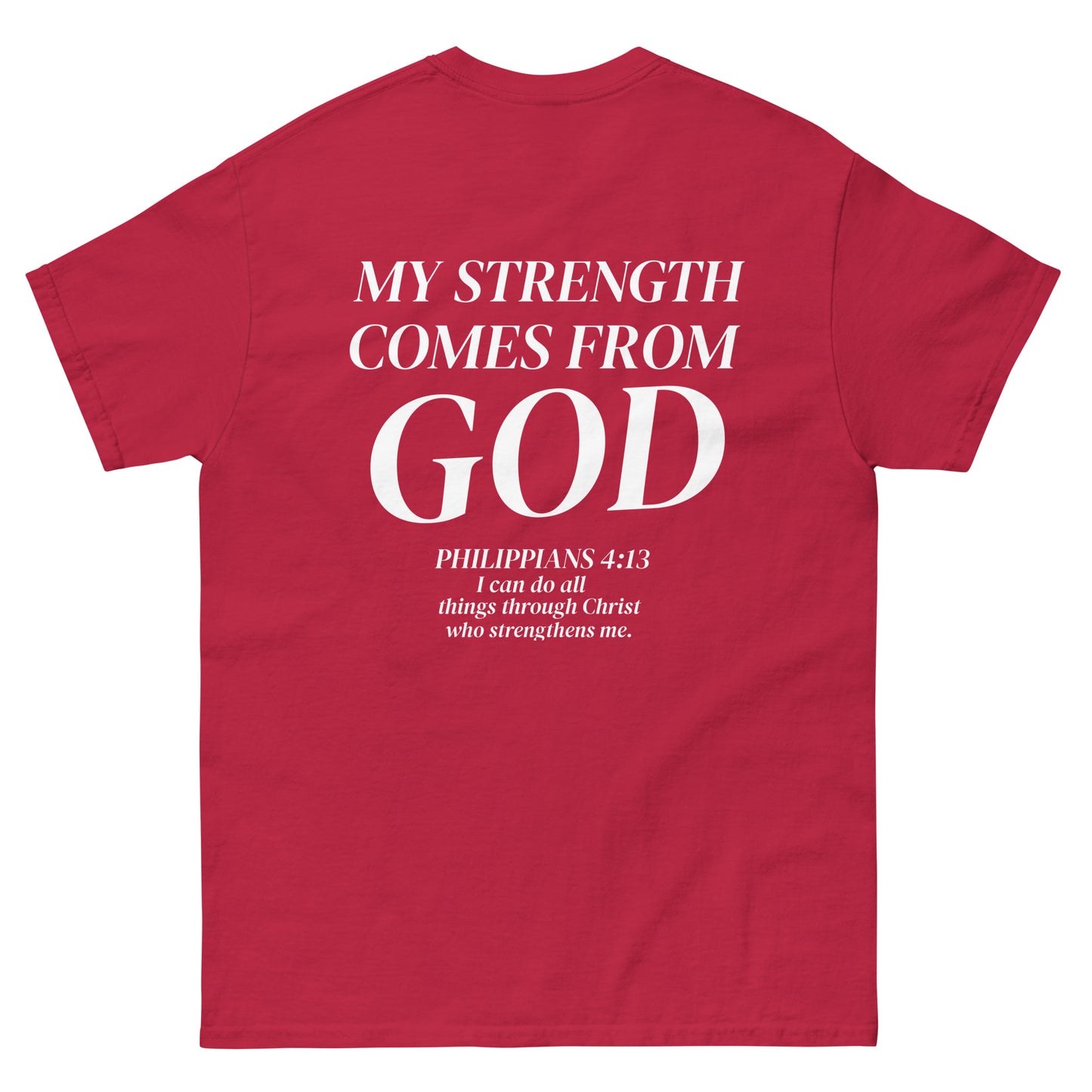 MY STRENGTH COMES FROM GOD T-SHIRT