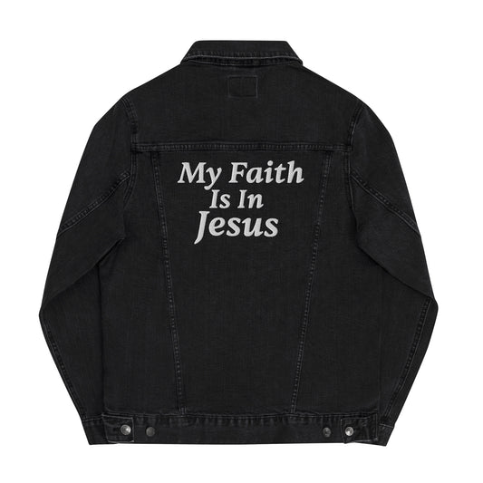 MY FAITH IS IN JESUS DENIM JACKET